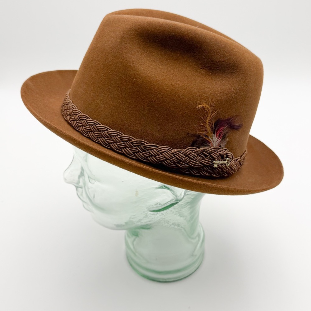 Vintage Stetson Imperial Fedora John B Stetson San Antonio TX 1960s 1970s Size 7